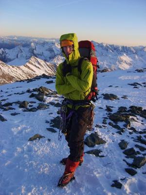 Pilo na sestupu z Grossglockner