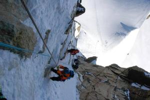 Sestup z Dufourspitze